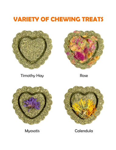 Golosinas de Heno Timothy Sofier 12 Piezas para Conejos