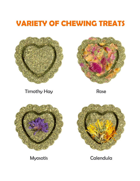 Golosinas de Heno Timothy Sofier 12 Piezas para Conejos Golosinas de Heno Timothy Sofier 12 Piezas para Conejos