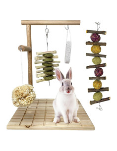 Juguete de Masticar para Conejos Kathson - Plataforma de Madera