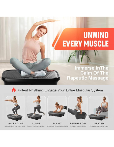 Máquina de Ejercicio Placa de Vibración SALEMFIT B2B3 120 RPM