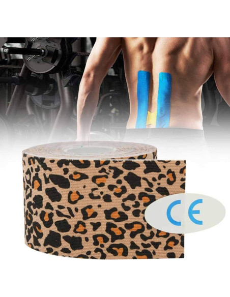 Cinta de Kinesiología Alomejor Algodón Elástico 25x5cm Estampado