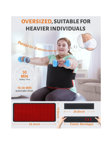 Almohadilla de Terapia de Luz Roja Astarexin 406 LEDs 60W