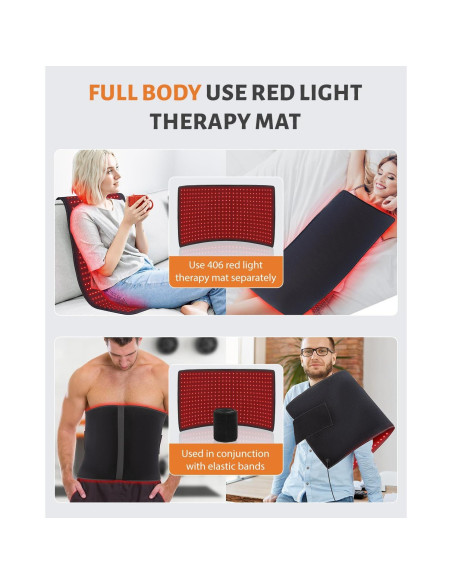 Almohadilla de Terapia de Luz Roja Astarexin 406 LEDs 60W