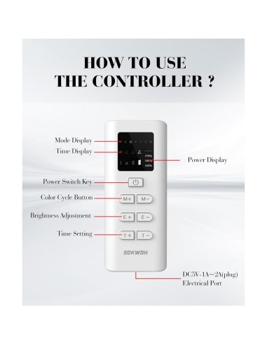 Máscara de Luz LED Rosa SDKWDH para Cuidado Facial 7 Colores