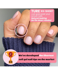 Consejos de Uñas de Gel Redondos SINOKAME 600 Piezas Extra Cortos 2