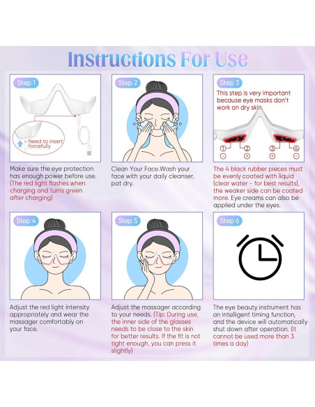 Masajeador Ocular Nienele con Terapia de Luz - Alivio Fatiga Ocular