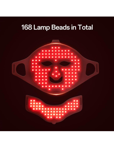 Máscara de Luz Roja Facego para Cara y Cuello - 7 Colores, Portátil