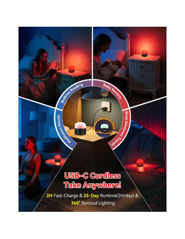 Lámpara Luz Roja Inteligente Neporal 670nm Regulable con Control Remoto