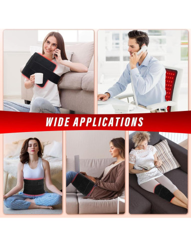 Almohadilla de Terapia de Luz Roja Qtyspdct 50.8x30.5cm LED 660nm 850nm