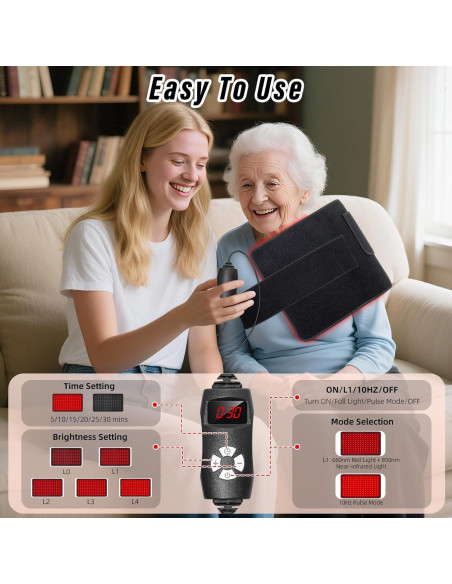 Almohadilla de Terapia de Luz Roja Qtyspdct 50.8x30.5cm LED 660nm 850nm