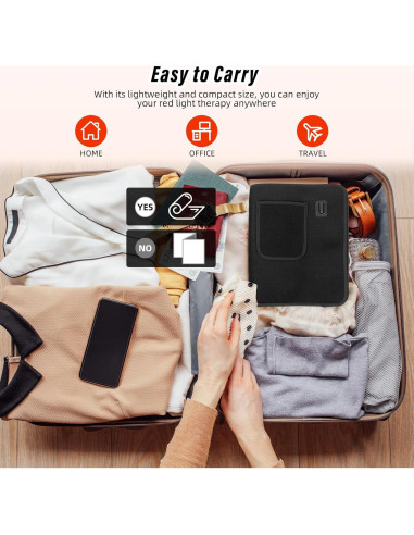 Almohadilla de Terapia de Luz Roja Qtyspdct 50.8x30.5cm LED 660nm 850nm