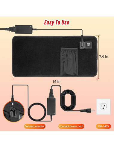 Almohadilla de Terapia de Luz Roja Qtyspdct 40.6x20.1cm 660nm 850nm