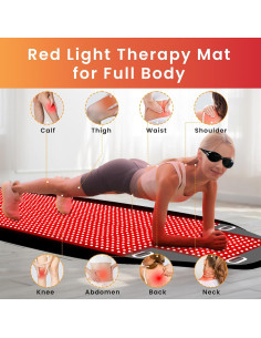 Alfombra de Terapia de Luz Roja Oiameen 188x85cm 1443 LEDs 2