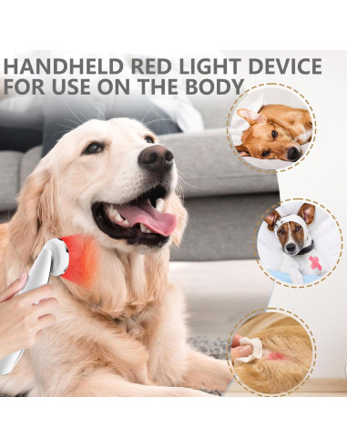 Terapia de Luz Roja Portátil Hottoerak 660nm 850nm para Mascotas