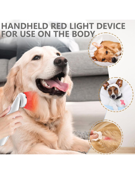 Terapia de Luz Roja Portátil Hottoerak 660nm 850nm para Mascotas