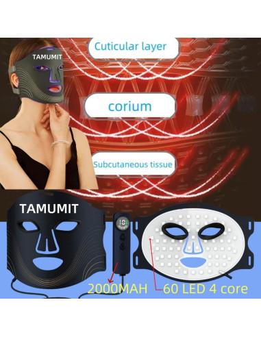 Máscara LED de Terapia de Luz para Cuidado Facial TAMUMIT