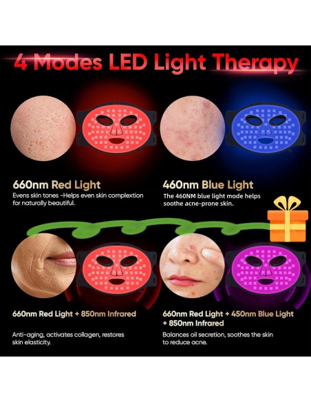 Máscara LED de Terapia de Luz para Cuidado Facial TAMUMIT