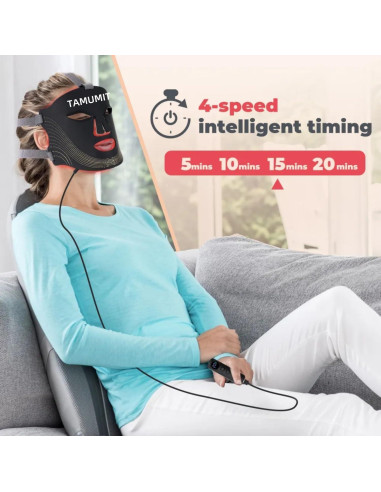 Máscara LED de Terapia de Luz para Cuidado Facial TAMUMIT