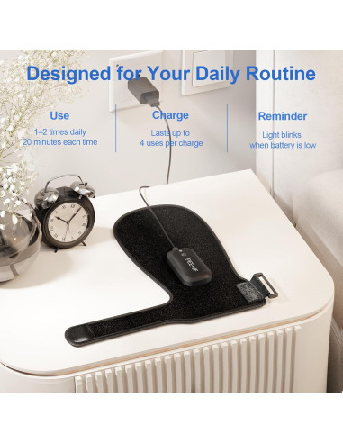 Guante Terapia Luz Roja Inalámbrico PEEWF para Manos - Alivio Artritis