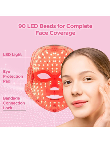 Máscara de Terapia de Luz LED TGML FM-01 Recargable 25 min