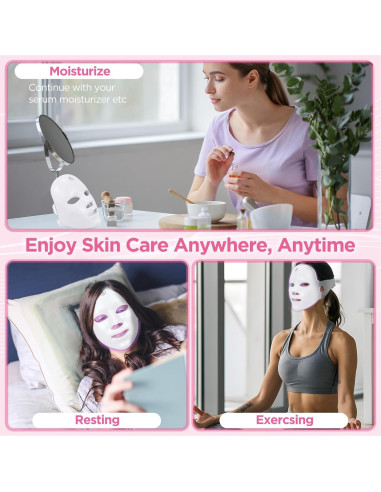 Máscara de Terapia de Luz LED TGML FM-01 Recargable 25 min