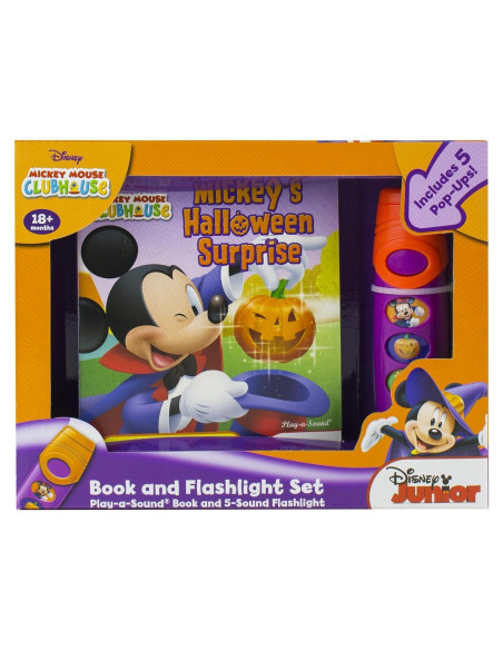Disney Mickey Mouse Clubhouse - Halloween Surprise Sound Book and Flashlight Set - PI Kids