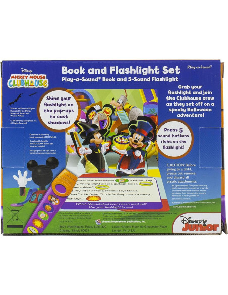 Disney Mickey Mouse Clubhouse - Halloween Surprise Sound Book and Flashlight Set - PI Kids