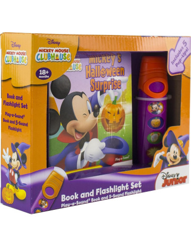 Disney Mickey Mouse Clubhouse - Halloween Surprise Sound Book and Flashlight Set - PI Kids