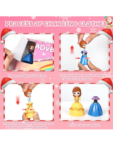 Calendario de Adviento de Navidad Princesa Bicakza 24 Días