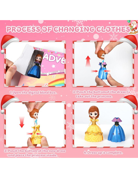 Calendario de Adviento de Navidad Princesa Bicakza 24 Días