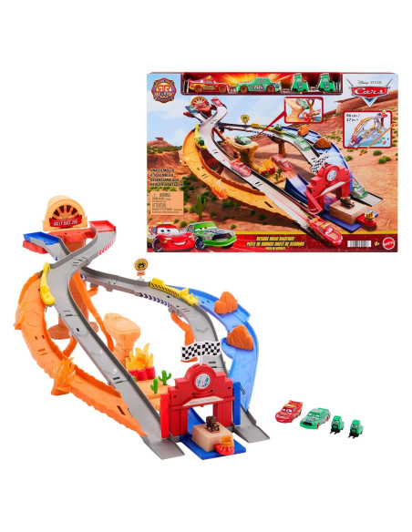 Juego de Juguetes Mattel Cars Rescue Road Raceway 1.46kg