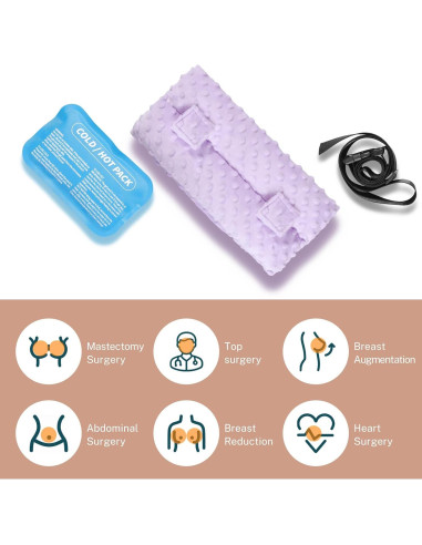 Almohada Abdominal Ajustable KUAZIDAR para Recuperación Post-Cirugía