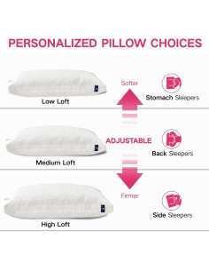 Juego de 2 Almohadas Mosluna Espuma Viscoelástica Queen 50.8x76.2cm 2