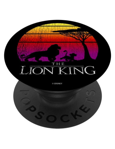 PopSocket Disney Rey León Mufasa y Simba Estándar Negro