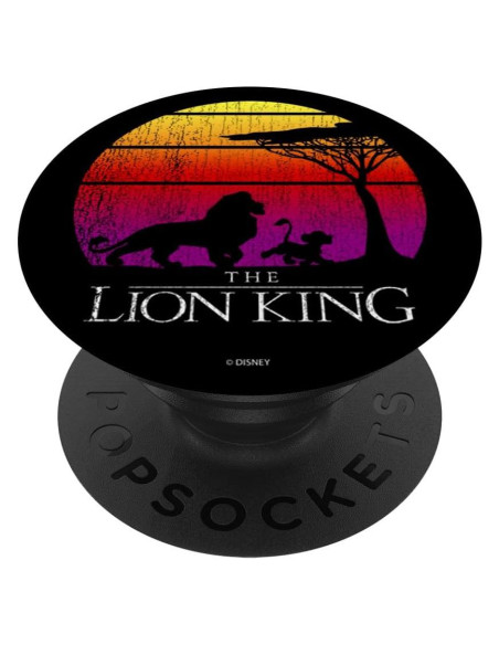 PopSocket Disney Rey León Mufasa y Simba Estándar Negro
