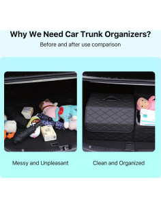 Organizador de Maletero SOOPII 35L Cuero Impermeable Plegable 2