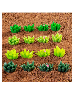 48 Piezas Césped Estático de Resina FXMHEHBB Miniatura Verde