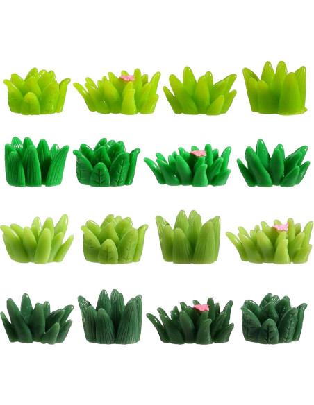 48 Piezas Césped Estático de Resina FXMHEHBB Miniatura Verde