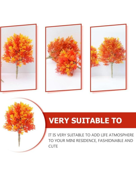 Adorno de Árbol de Arce Miniatura Totority 10x3x3 cm 2 Pcs