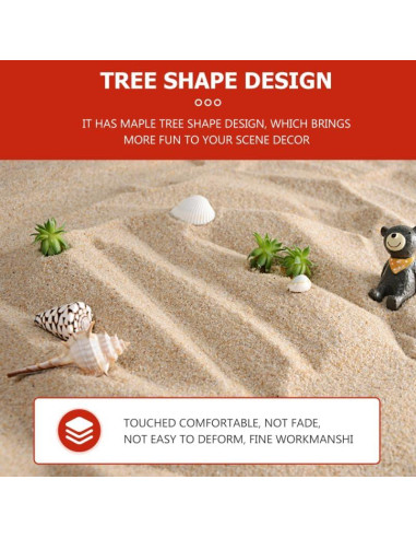 Adorno de Árbol de Arce Miniatura Totority 10x3x3 cm 2 Pcs