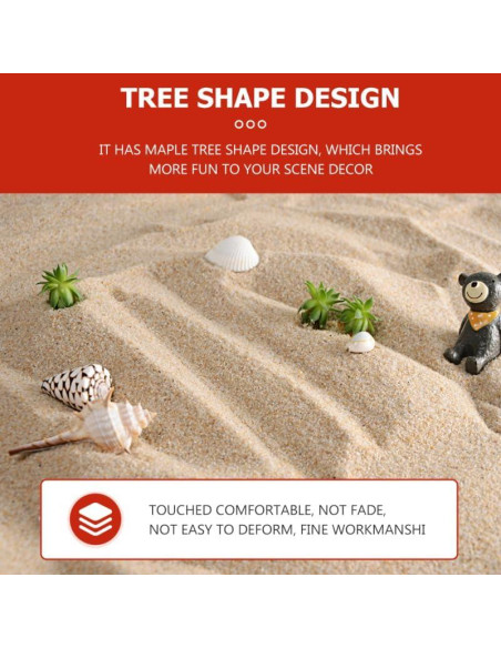 Adorno de Árbol de Arce Miniatura Totority 10x3x3 cm 2 Pcs