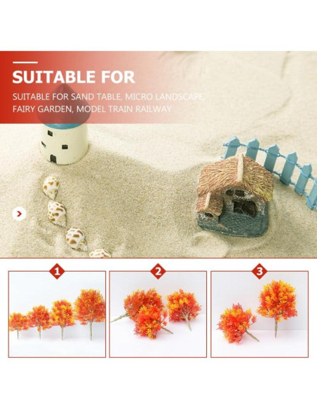 Adorno de Árbol de Arce Miniatura Totority 10x3x3 cm 2 Pcs