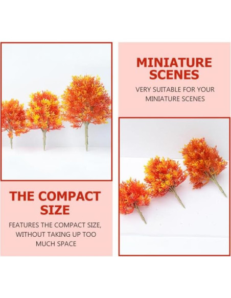 Adorno de Árbol de Arce Miniatura Totority 10x3x3 cm 2 Pcs