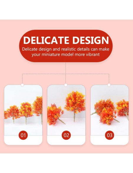 Adorno de Árbol de Arce Miniatura Totority 10x3x3 cm 2 Pcs