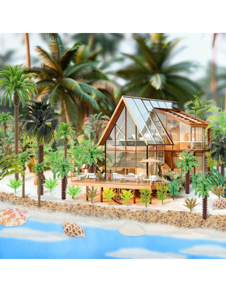 50PCS Miniaturas Palmeras y Árboles de Coco para DIY