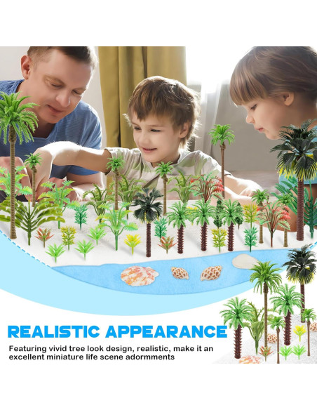 50PCS Miniaturas Palmeras y Árboles de Coco para DIY