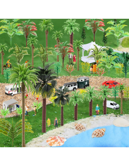 50PCS Miniaturas Palmeras y Árboles de Coco para DIY