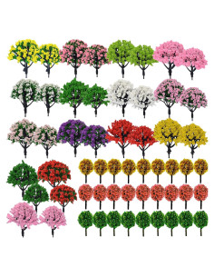Woohome 60 Árboles Miniatura Mezclados para Modelos DIY