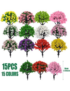 Woohome 60 Árboles Miniatura Mezclados para Modelos DIY 2
