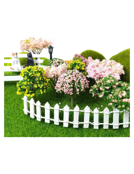 18 Árboles Miniatura de Flores Kayzyue para Jardín y Dioramas